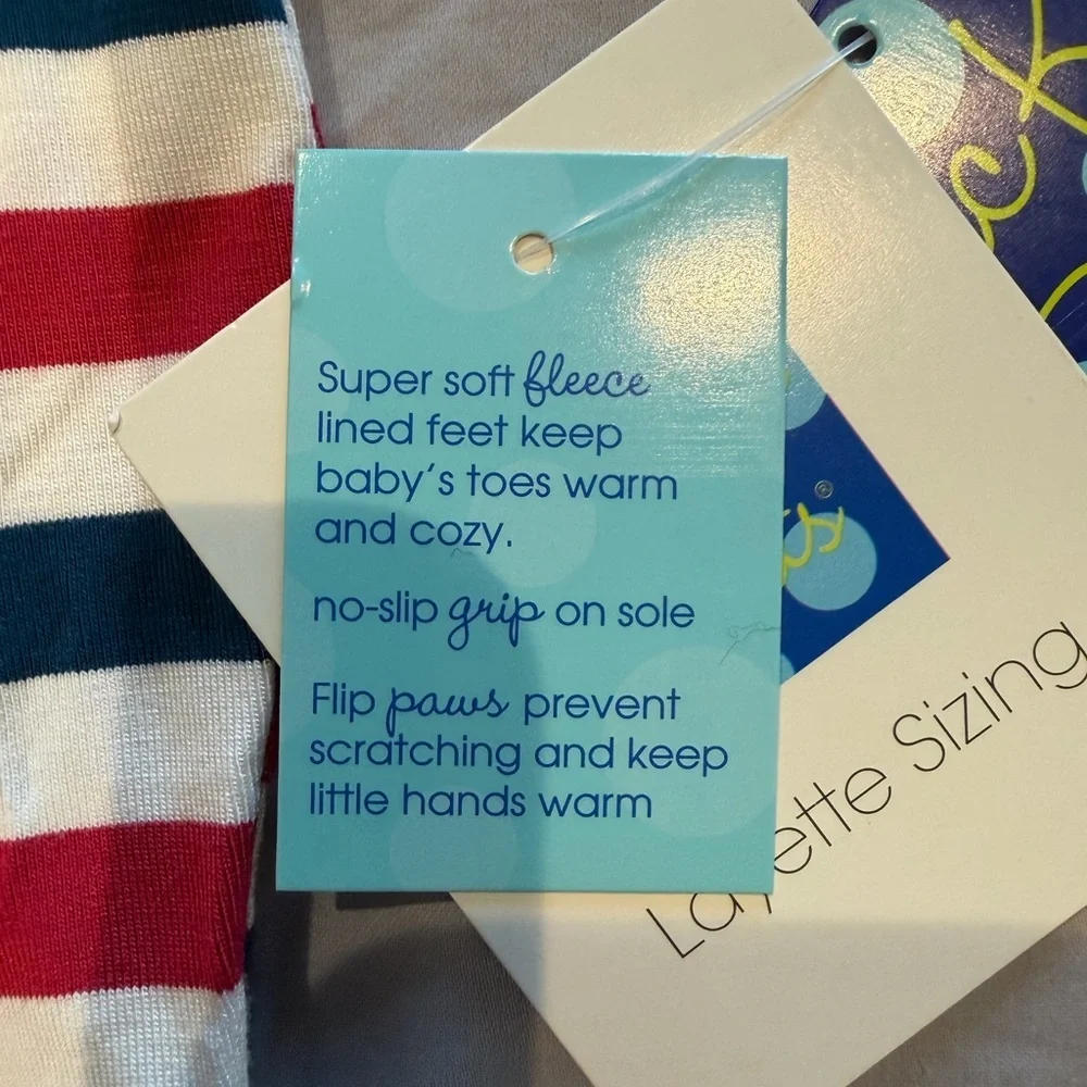 NWT 2 Striped Kids One Piece Pajamas